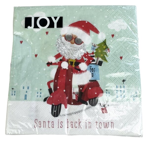 Ubrousky motiv santa vel. 33x33 cm, v bal. 20 ks
