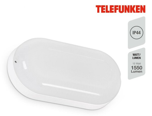 BRILONER TELEFUNKEN LED nástěnné svítidlo 20 cm 15W 1500lm bílé IP44 TF 205206TF