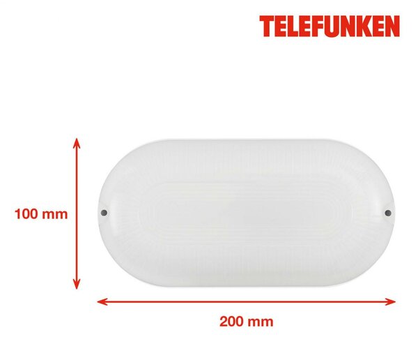 BRILONER TELEFUNKEN LED nástěnné svítidlo 20 cm 15W 1500lm bílé IP44 TF 205206TF