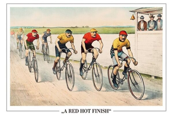 Plakát, Obraz - John Cameron - Wheelman In A Red Hot Finish