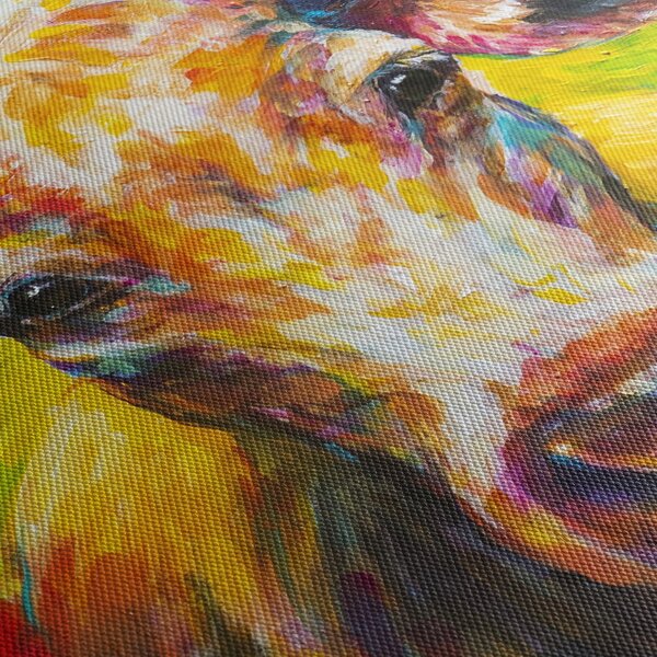 Obraz - Malovaná kráva (70x50 cm)