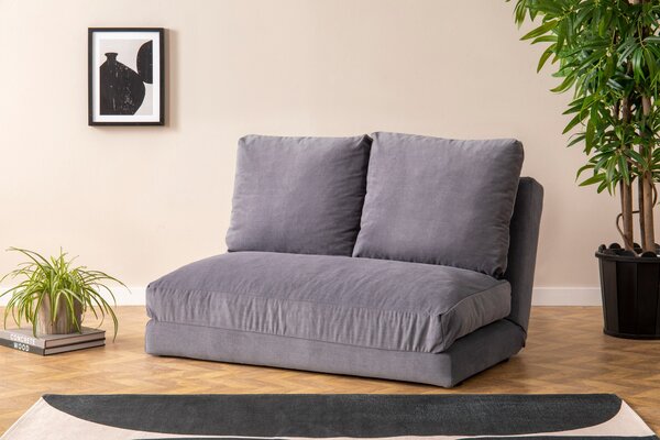 Pohovka futon Tilda (Šedá). Akce -25%