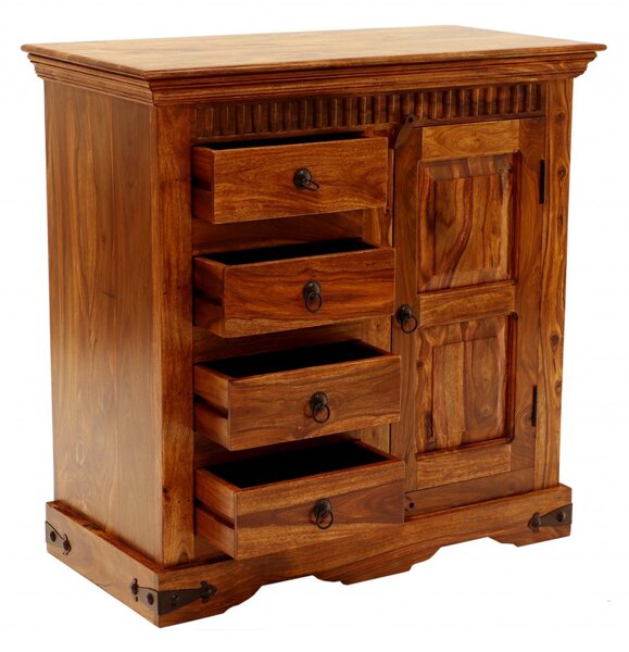 Komoda Jali s úložným prostorem 90x90x45 z indického masivu palisandr