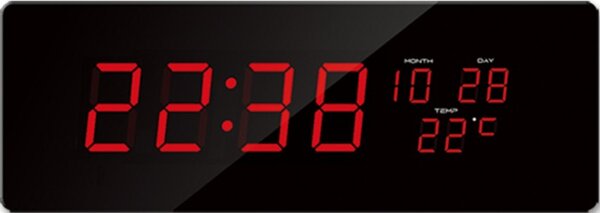 Velké svítící digitální moderní hodiny JVD DH2.2 s červenými číslicemi (POŠTOVNÉ ZDARMA!!)