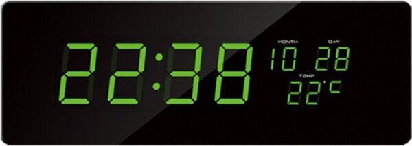JVD Velké svítící digitální moderní hodiny JVD DH2.1 se zelenými číslicemi ()