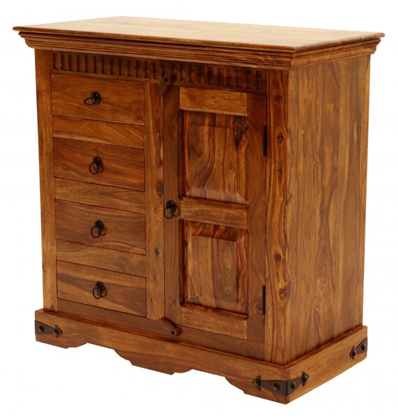 Komoda Jali s úložným prostorem 90x90x45 z indického masivu palisandr