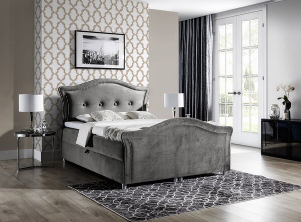 Kouzelná rustikální postel Bradley Lux 120x200, šedá