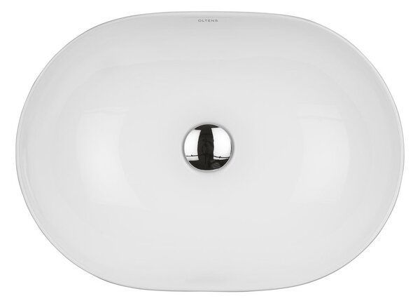Oltens Hamnes umyvadlo 49.5x35.5 cm oválné na pult bílá 40319000