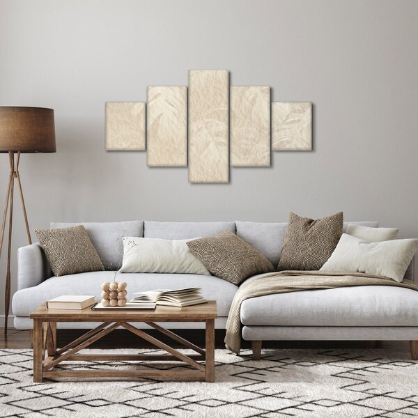 Obraz - Listy v textuře (125x70 cm)