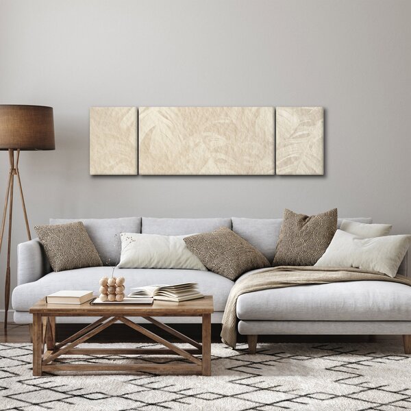Obraz - Listy v textuře (170x50 cm)