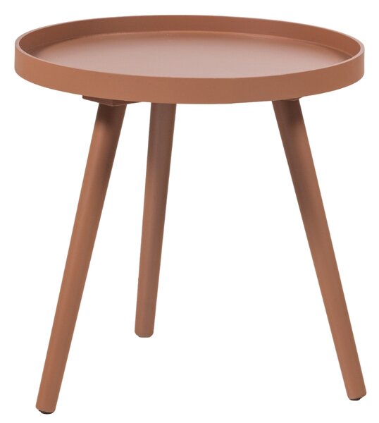 WOOOD Růžový odkládací stolek Sasha Ø 41 cm