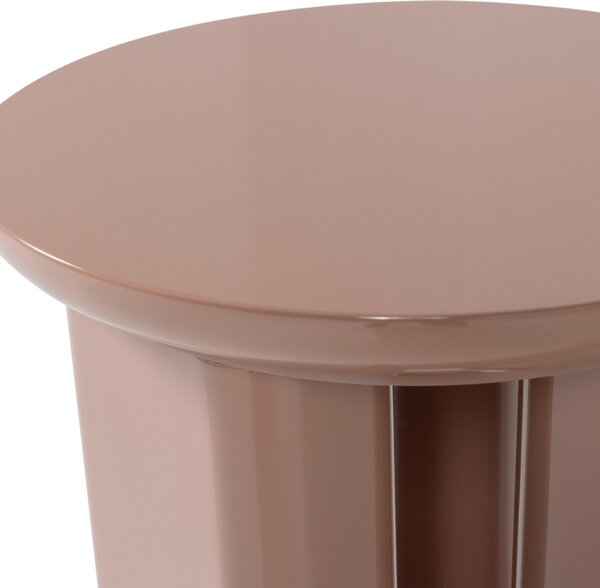 WOOOD Růžový lakovaný odkládací stolek Orivo ø 40 cm