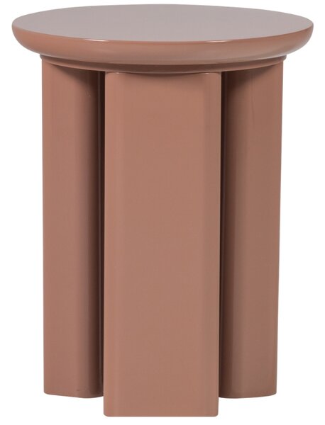 WOOOD Růžový lakovaný odkládací stolek Orivo ø 40 cm