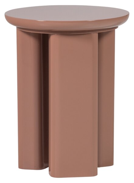 WOOOD Růžový lakovaný odkládací stolek Orivo ø 40 cm