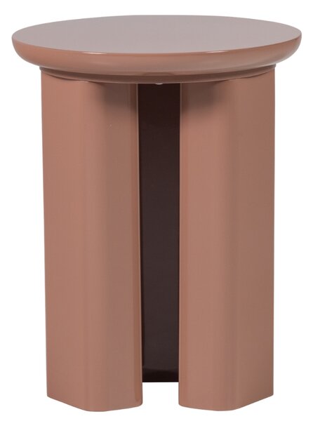 WOOOD Růžový lakovaný odkládací stolek Orivo ø 40 cm