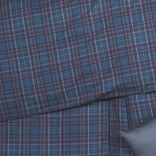 Povlečení KLASIK SOFT kostky modrá 140 x 200/70 x 90 cm