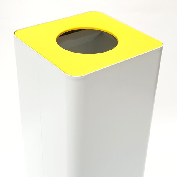 Odpadkový koš na tříděný odpad Caimi Brevetti Centolitri W, 100 L - žlutý, plast