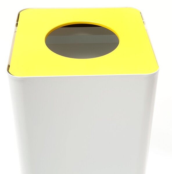 Odpadkový koš na tříděný odpad Caimi Brevetti Centolitri W, 100 L - žlutý, plast