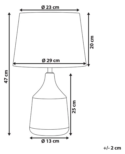 Stolní lampa WARI Keramika Zlatohnědá