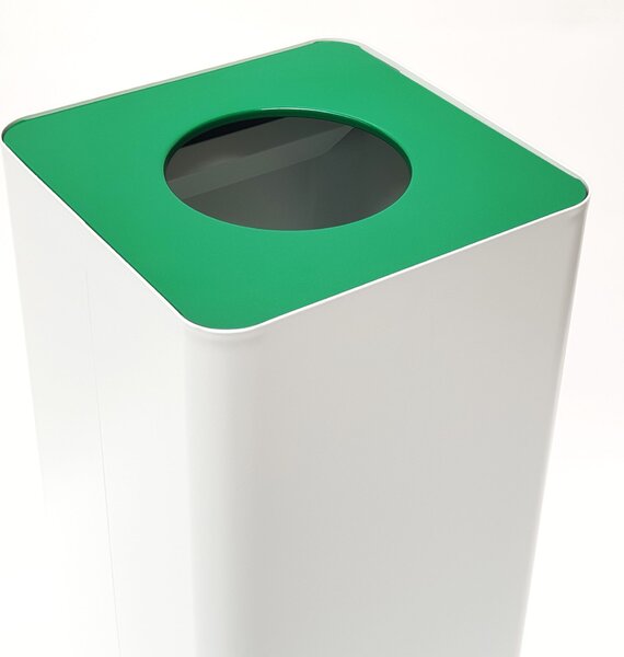 Odpadkový koš na tříděný odpad Caimi Brevetti Centolitri W, 100 L - zelený, sklo