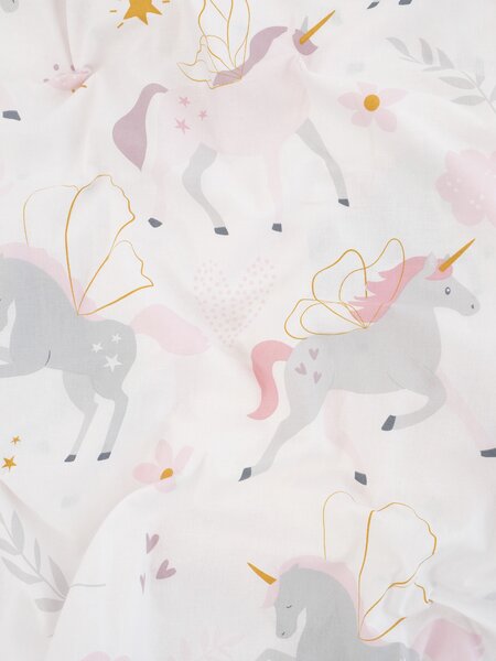 MK Lůžkoviny Bavlněné povlečení Renforcé do postýlky - Unicorn 100 × 135 cm, 40 x 60 cm