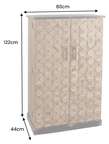 Barová skříň BODEGA 120 CM masiv borovice Nábytek | Úložné prostory | Vinotéky a bary