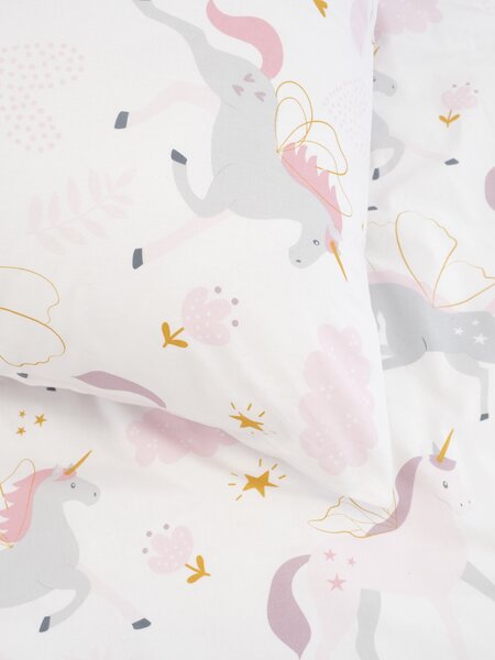 MK Lůžkoviny Bavlněné povlečení Renforcé do postýlky - Unicorn 100 × 135 cm, 40 x 60 cm