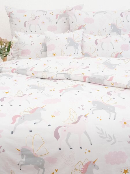 MK Lůžkoviny Bavlněné povlečení Renforcé - Unicorn 140 × 200 cm, 70 x 90 cm