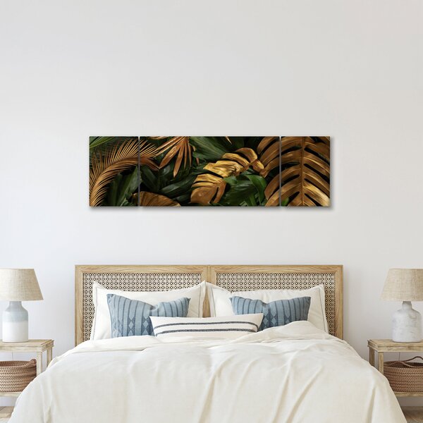 Obraz - Zlaté listy (170x50 cm)