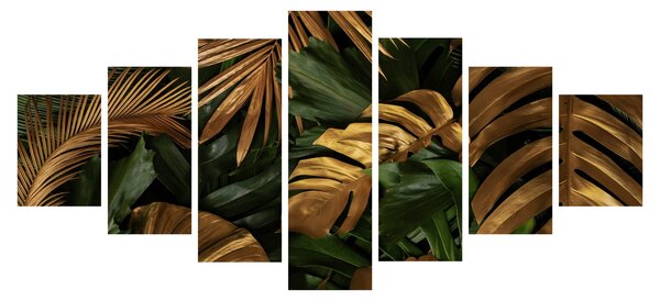 Obraz - Zlaté listy (210x100 cm)