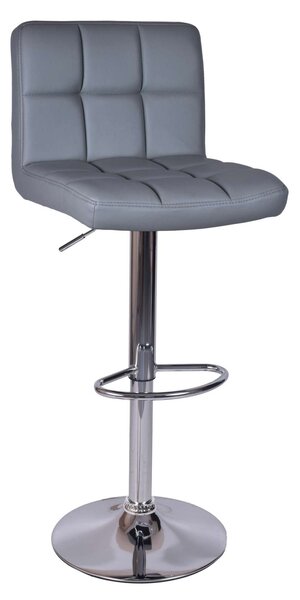 ViaDomo Via Domo - Barová židle Cuando - šedá/stříbrná - 40x107x35 cm