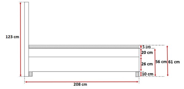 Kontinentální postel 180x200 BENITA - modrozelená + topper ZDARMA