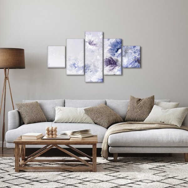 Obraz - Kvetiny, texturovaná malba (125x70 cm)