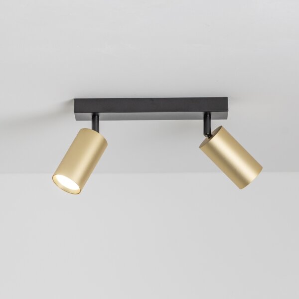 Brilagi - Bodové svítidlo SELE GOLDEN 2xGU10/30W/230V černá/zlatá