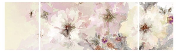 Obraz - Květiny, malba (170x50 cm)
