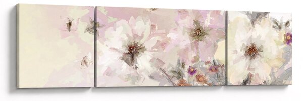 Obraz - Květiny, malba (170x50 cm)