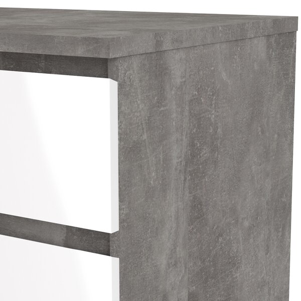 Komoda Naia 76231 bílý lesk/beton - Tvilum