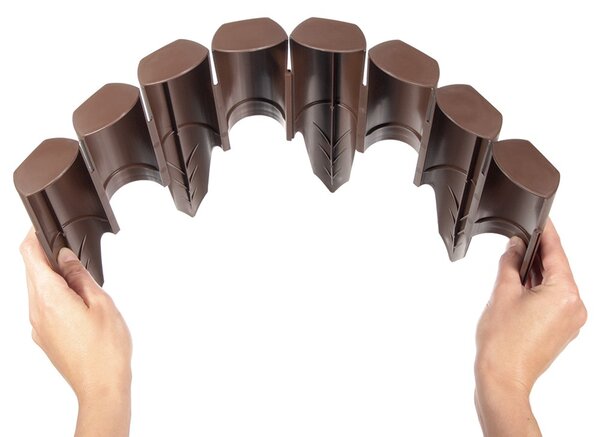 Prosperplast Palisáda zahradní Oggy tmavě hnědá 250cm