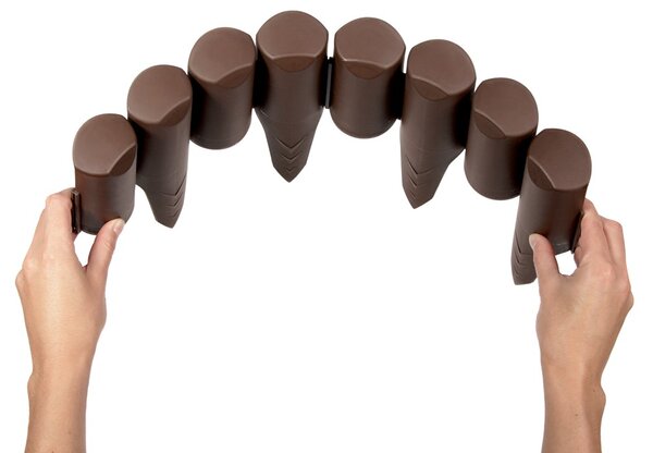 Prosperplast Palisáda zahradní Oggy tmavě hnědá 250cm