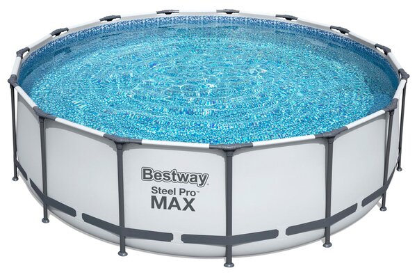 Bestway Bazén s ocelovým rámem Steel ProMAX™ s filtračním zařízením a bezpečnostními schůdky, Ø 457 x 122 cm (100314116)