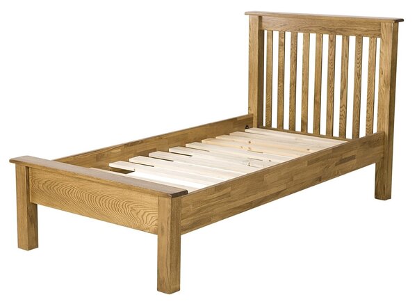 Dubová postel SRDH15 90x190, rustikální dřevěný nábytek
