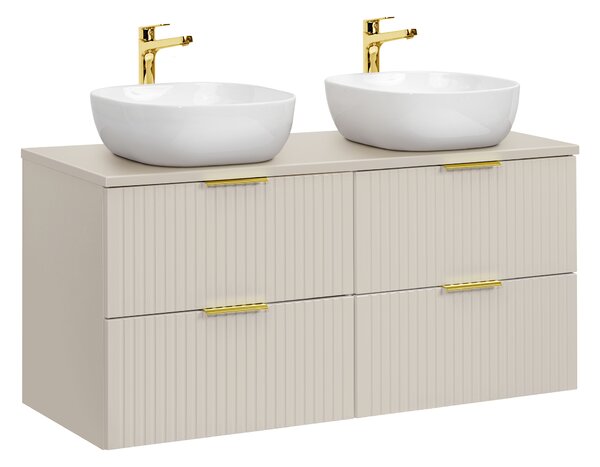 Comad Koupelnová skříňka s deskovými umyvadly set Adel Cashmere 120 kašmír