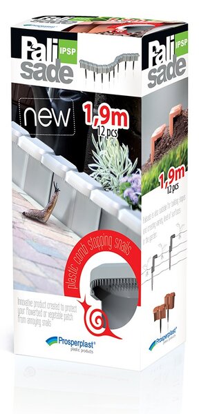 Prosperplast Zahradní palisáda ANTISNAIL 190 cm hnědá