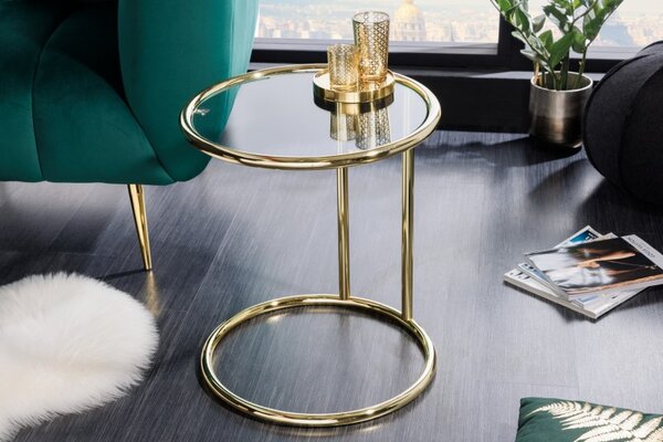Odkládací stolek Art Deco zlatý