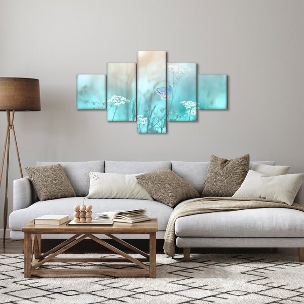 Obraz - Motýlek v modrém (125x70 cm)