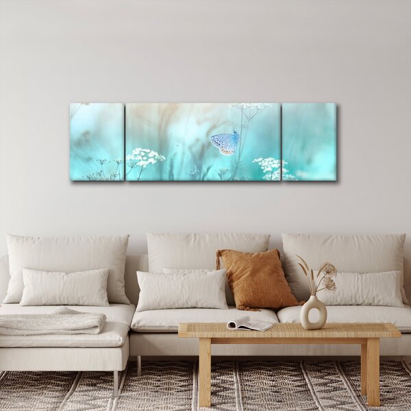 Obraz - Motýlek v modrém (170x50 cm)