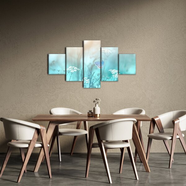 Obraz - Motýlek v modrém (125x70 cm)