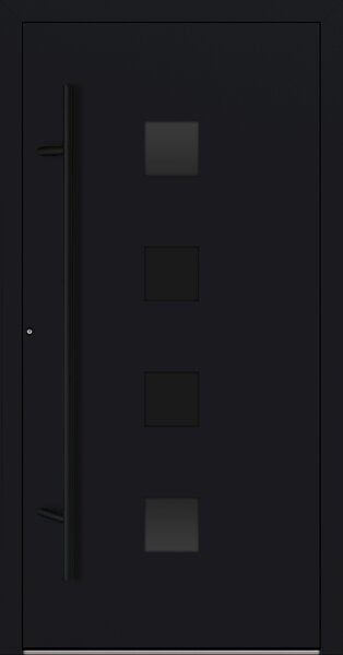 Hliníkové vchodové dveře FM Turen Premium P90 M23 BLACKLINE černá RAL9005