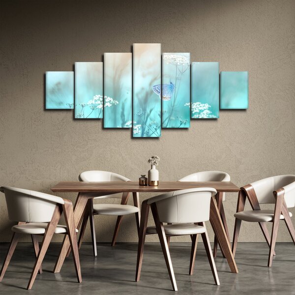 Obraz - Motýlek v modrém (210x100 cm)