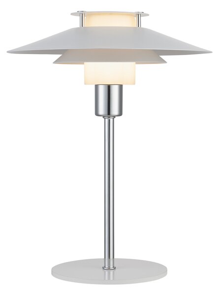 Stolní lampa Rivoli bílá, stříbrná Rozměry: Ø 24 cm, výška 30 cm